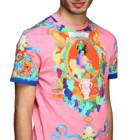 pink versace tshirt mens|versace collection men shirt.